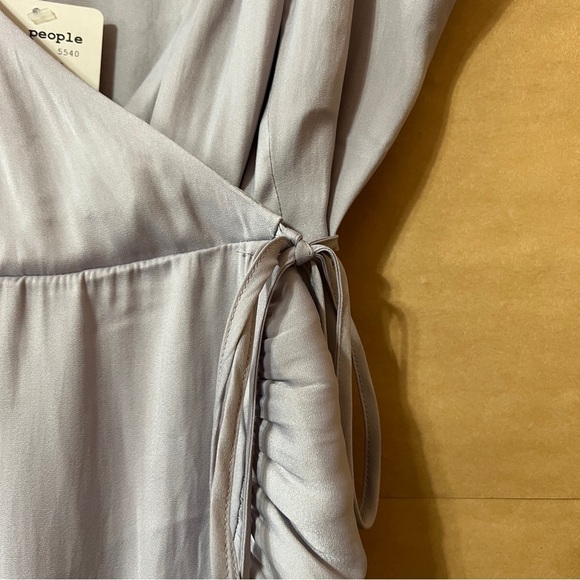 Free People | NWT All My Love Shine Wrap Slip Mini Dress Smokey Lilac Size XS - Picture 7 of 12